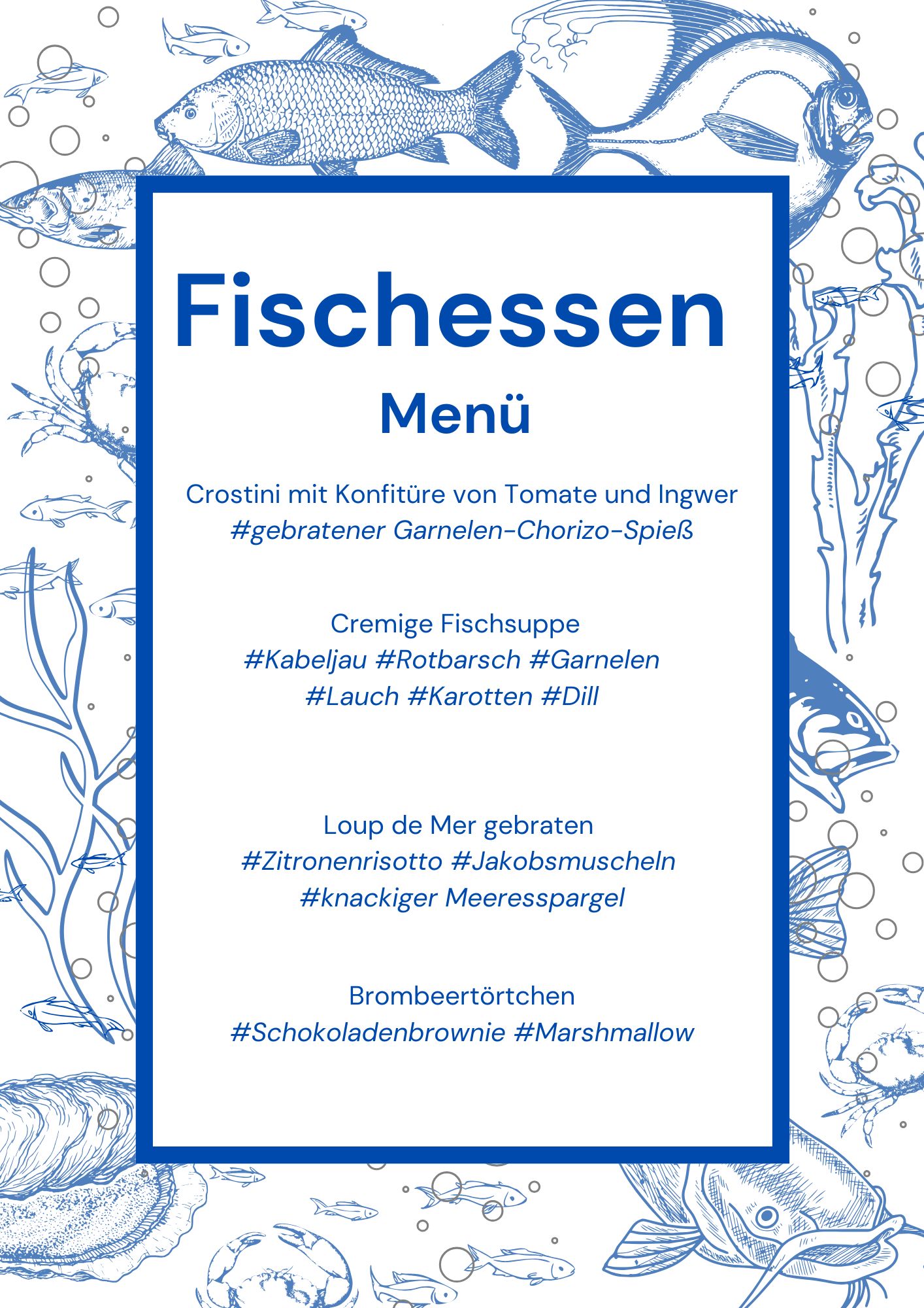 Menu Fischessen